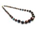 Murano Glass Necklaces - Murano glass graduated beads necklace - COLPE0302 - Black