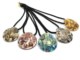 Murano Glass Necklaces - Murano Glass Necklaces, round curved shape - COLV0228  - Assorted Colours