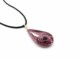 Murano Glass Necklaces - Murano oval Necklace in transparent glass - COLV0295 - 45x22 mm - Amethyst