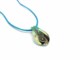 Murano Glass Pendants - small oval Murano Glass Pendant - COLV0281 - 35x18 mm - Azure