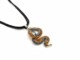 Murano Glass Necklaces - Murano necklace snake pendant - COLV0102 - 45x20 mm - Brown