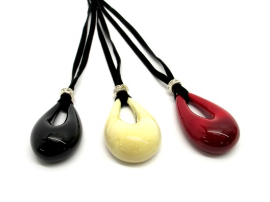 Murano Glass Necklaces - Murano glass oval necklace - COLV0160 - 50x30 mm