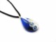 Murano Glass Necklaces - Murano glass bicolored oval Necklaces - COLV0286 - Blue