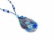 Murano Glass Necklaces - Murano glass oyster Necklaces - COLV0S01 - 50x30 mm - Azure